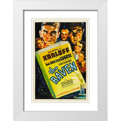 The Raven-1935 White Modern Wood Framed Art Print with Double Matting by Vintage Hollywood Archive