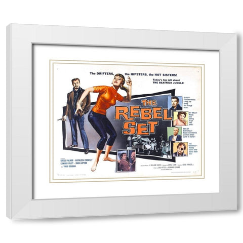 The Rebel Set-1959 White Modern Wood Framed Art Print with Double Matting by Vintage Hollywood Archive