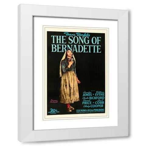 The Song of Bernadette-1946 White Modern Wood Framed Art Print with Double Matting by Vintage Hollywood Archive