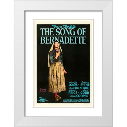 The Song of Bernadette-1946 White Modern Wood Framed Art Print with Double Matting by Vintage Hollywood Archive