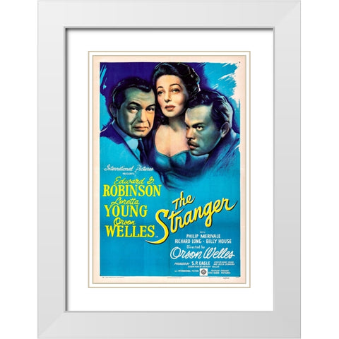 The Stranger-1946 White Modern Wood Framed Art Print with Double Matting by Vintage Hollywood Archive