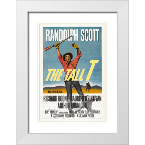 The Tall T-1957 White Modern Wood Framed Art Print with Double Matting by Vintage Hollywood Archive
