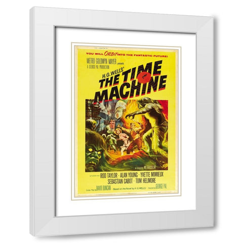 The Time Machine-1960 White Modern Wood Framed Art Print with Double Matting by Vintage Hollywood Archive