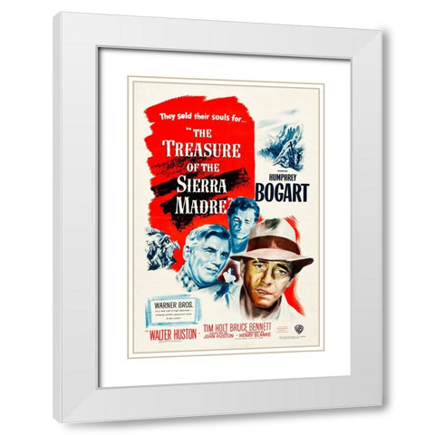 The Treasure of The Sierra Madre-1947 White Modern Wood Framed Art Print with Double Matting by Vintage Hollywood Archive