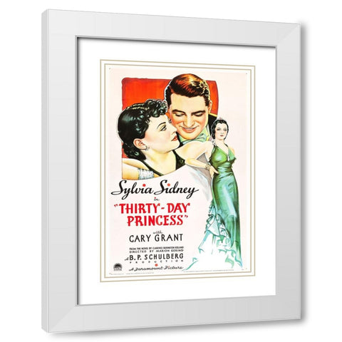 Thirty Day Princess-1934 White Modern Wood Framed Art Print with Double Matting by Vintage Hollywood Archive