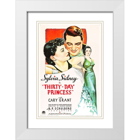 Thirty Day Princess-1934 White Modern Wood Framed Art Print with Double Matting by Vintage Hollywood Archive