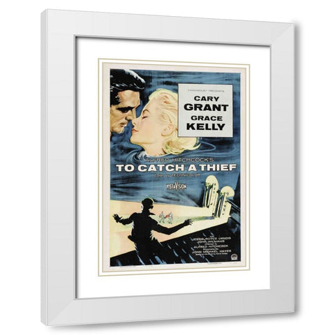 To Catch a Thief-1955 White Modern Wood Framed Art Print with Double Matting by Vintage Hollywood Archive