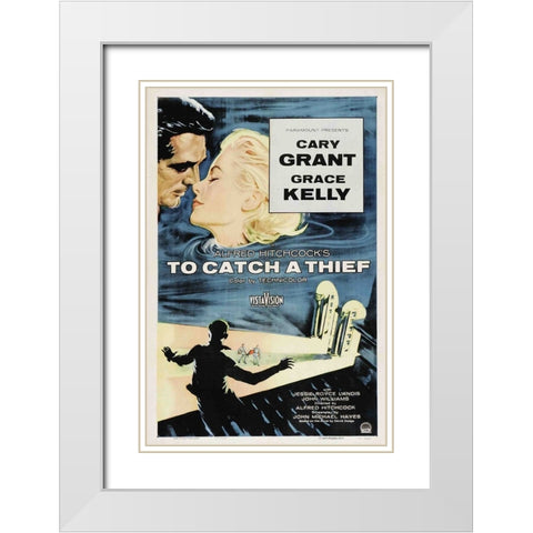 To Catch a Thief-1955 White Modern Wood Framed Art Print with Double Matting by Vintage Hollywood Archive