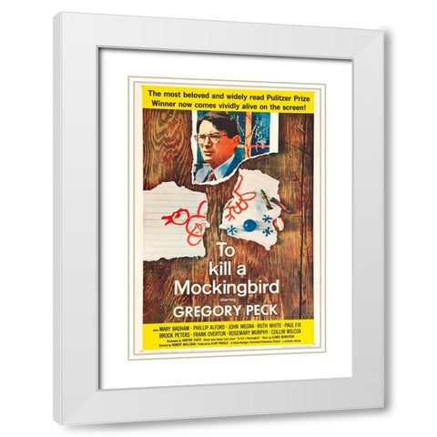To Kill a Mockingbird-1963 White Modern Wood Framed Art Print with Double Matting by Vintage Hollywood Archive