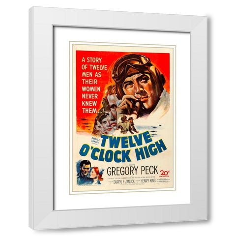 Twelve OClock High-1949 White Modern Wood Framed Art Print with Double Matting by Vintage Hollywood Archive