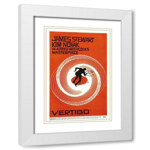 Vertigo Movie-1958 White Modern Wood Framed Art Print with Double Matting by Vintage Hollywood Archive