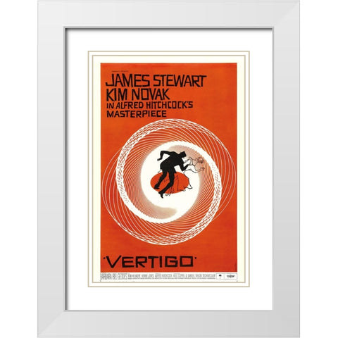 Vertigo Movie-1958 White Modern Wood Framed Art Print with Double Matting by Vintage Hollywood Archive