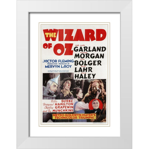 Wizard of Oz. 1939 White Modern Wood Framed Art Print with Double Matting by Vintage Hollywood Archive
