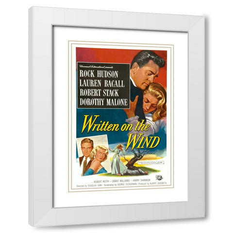 Written on the Wind-1956 White Modern Wood Framed Art Print with Double Matting by Vintage Hollywood Archive