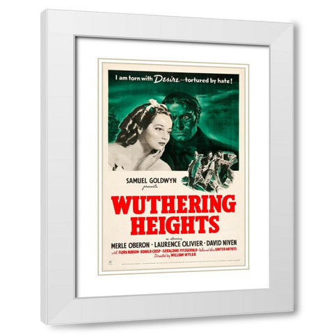 Wuthering Heights-1939 White Modern Wood Framed Art Print with Double Matting by Vintage Hollywood Archive