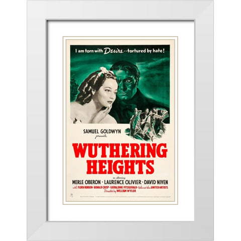 Wuthering Heights-1939 White Modern Wood Framed Art Print with Double Matting by Vintage Hollywood Archive