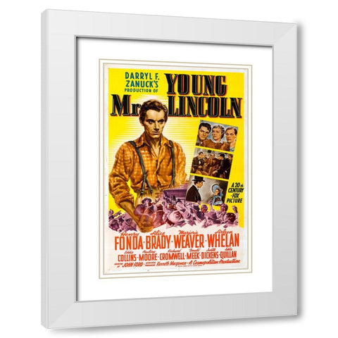 Young Mr. Lincoln-1939 White Modern Wood Framed Art Print with Double Matting by Vintage Hollywood Archive