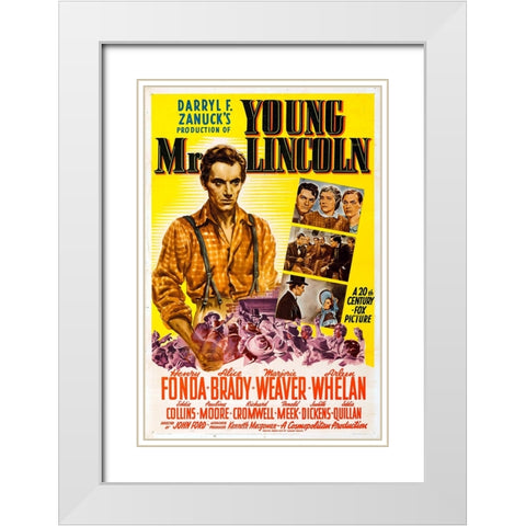 Young Mr. Lincoln-1939 White Modern Wood Framed Art Print with Double Matting by Vintage Hollywood Archive