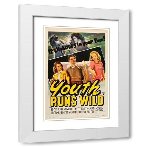 Youth Runs Wild-1944 White Modern Wood Framed Art Print with Double Matting by Vintage Hollywood Archive