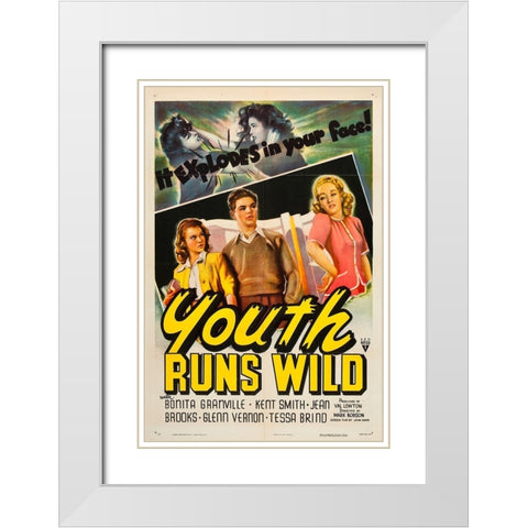 Youth Runs Wild-1944 White Modern Wood Framed Art Print with Double Matting by Vintage Hollywood Archive