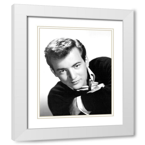 Bobby Darin-1959 White Modern Wood Framed Art Print with Double Matting by Vintage Music Archive