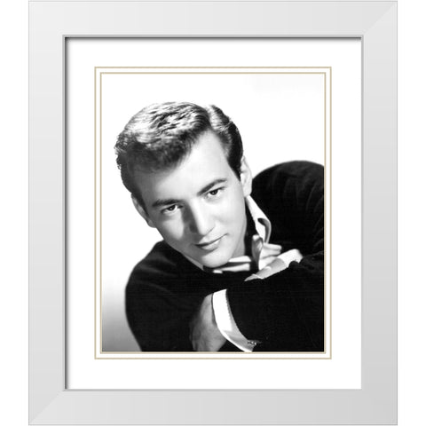 Bobby Darin-1959 White Modern Wood Framed Art Print with Double Matting by Vintage Music Archive