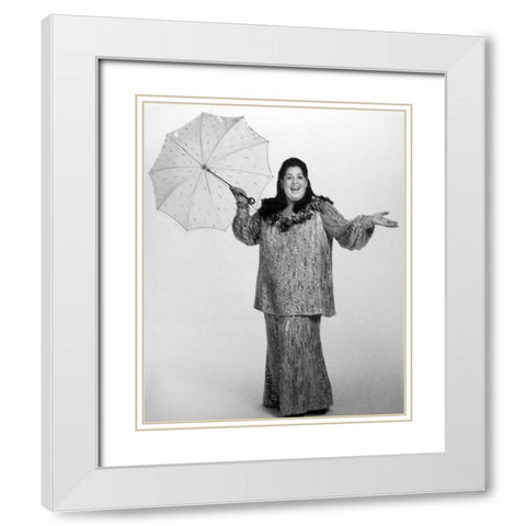 Cass Elliot-1973 White Modern Wood Framed Art Print with Double Matting by Vintage Music Archive