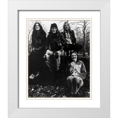 Humble Pie-1974 White Modern Wood Framed Art Print with Double Matting by Vintage Music Archive