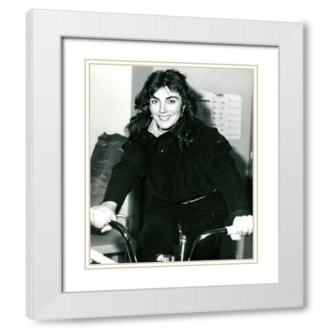 Laura Branigan White Modern Wood Framed Art Print with Double Matting by Vintage Music Archive