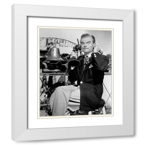 Spike Jones-1948 White Modern Wood Framed Art Print with Double Matting by Vintage Music Archive