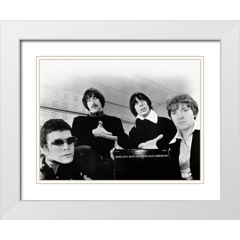 Velvet Underground White Modern Wood Framed Art Print with Double Matting by Vintage Music Archive