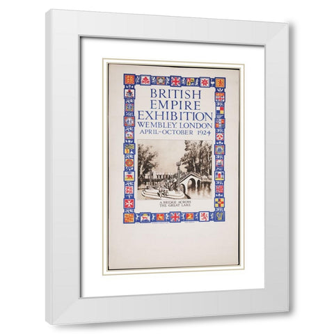 British Empire Exhibition-1924-Bridge White Modern Wood Framed Art Print with Double Matting by Worlds Fair Posters