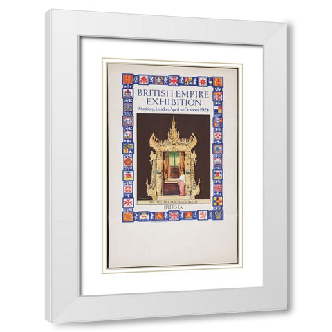 British Empire Exhibition-1924-Burma White Modern Wood Framed Art Print with Double Matting by Worlds Fair Posters