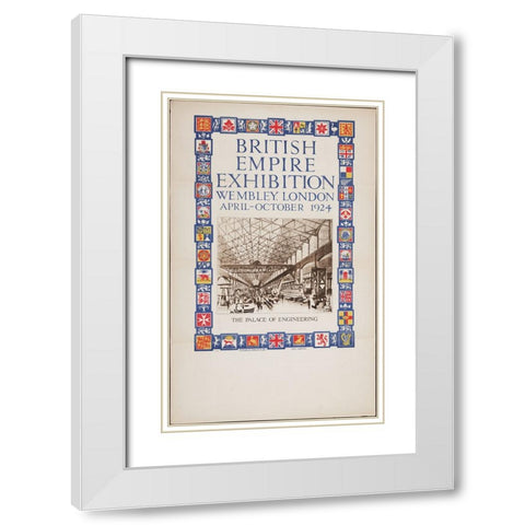 British Empire Exhibition-1924-Engineering White Modern Wood Framed Art Print with Double Matting by Worlds Fair Posters