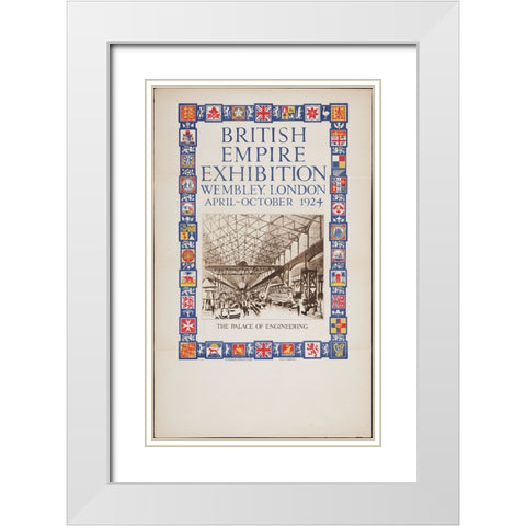British Empire Exhibition-1924-Engineering White Modern Wood Framed Art Print with Double Matting by Worlds Fair Posters