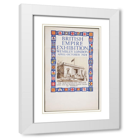 British Empire Exhibition-1924-Newfoundland White Modern Wood Framed Art Print with Double Matting by Worlds Fair Posters
