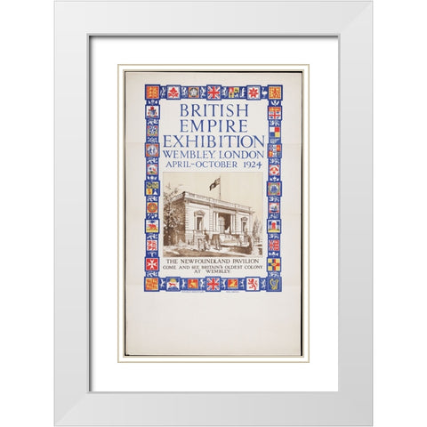 British Empire Exhibition-1924-Newfoundland White Modern Wood Framed Art Print with Double Matting by Worlds Fair Posters