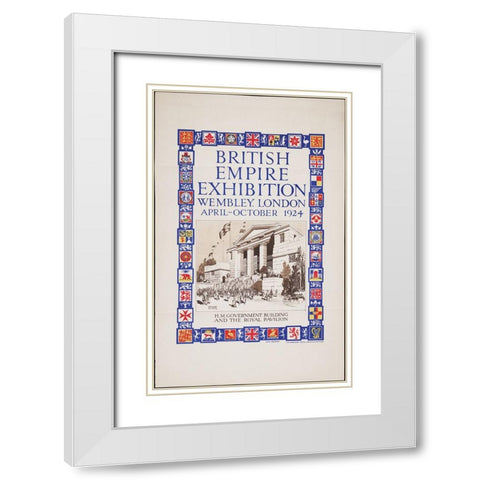 British Empire Exhibition-1924-Royal Pavillion White Modern Wood Framed Art Print with Double Matting by Worlds Fair Posters