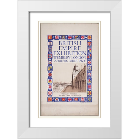 British Empire Exhibition-1924-Wembley White Modern Wood Framed Art Print with Double Matting by Worlds Fair Posters