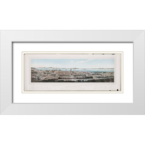 San Francisco-1915-Panorama City White Modern Wood Framed Art Print with Double Matting by Worlds Fair Posters