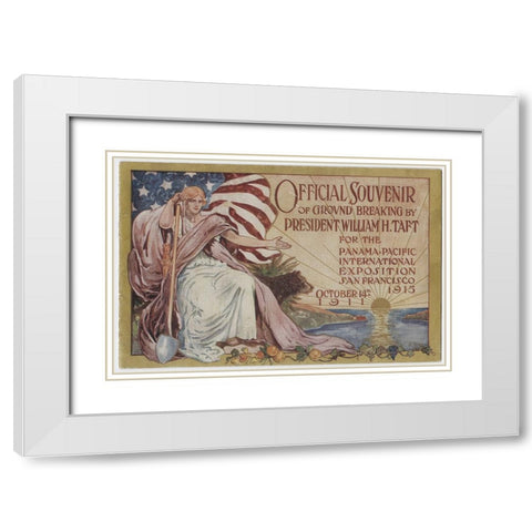 San Francisco-1915 White Modern Wood Framed Art Print with Double Matting by Worlds Fair Posters
