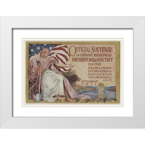 San Francisco-1915 White Modern Wood Framed Art Print with Double Matting by Worlds Fair Posters