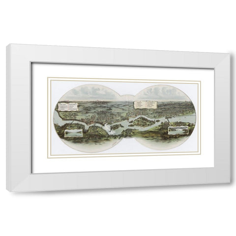 Singer ad 4 White Modern Wood Framed Art Print with Double Matting by Worlds Fair Posters