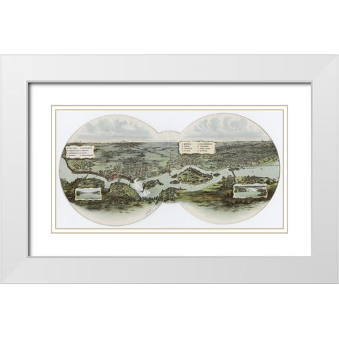 Singer ad 4 White Modern Wood Framed Art Print with Double Matting by Worlds Fair Posters