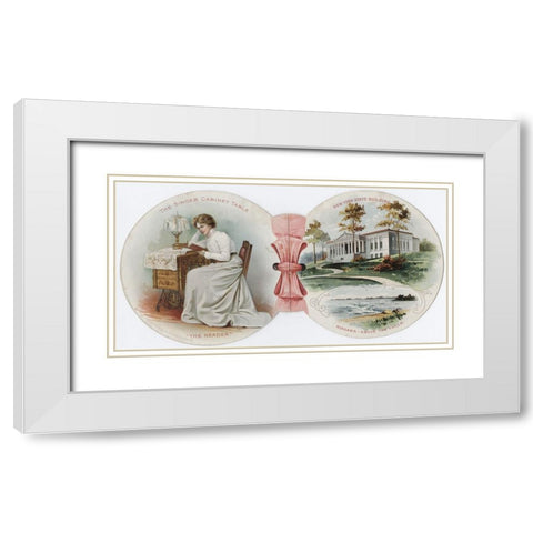 Singer ad 5 White Modern Wood Framed Art Print with Double Matting by Worlds Fair Posters