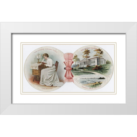 Singer ad 5 White Modern Wood Framed Art Print with Double Matting by Worlds Fair Posters