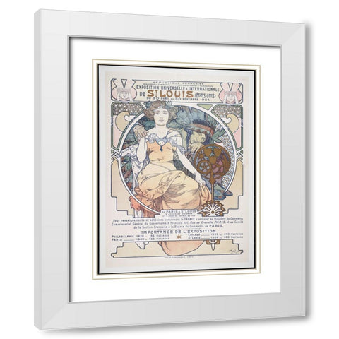 St Louis-1904 White Modern Wood Framed Art Print with Double Matting by Worlds Fair Posters