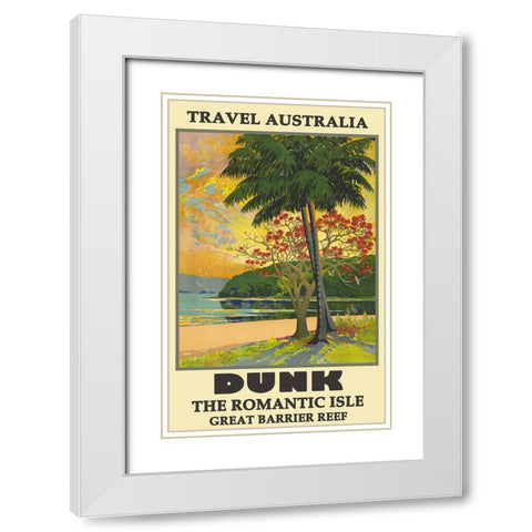 Australia Vintage Poster White Modern Wood Framed Art Print with Double Matting by Vintage Travel Posters