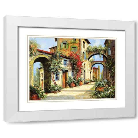 Archi Sulla Via White Modern Wood Framed Art Print with Double Matting by Borelli, Guido
