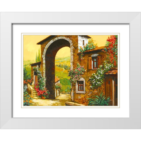 arco di paese White Modern Wood Framed Art Print with Double Matting by Borelli, Guido